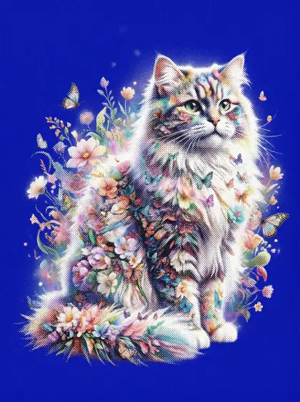 minimal futuristic optical illusion art, pure klein blue background, psychedelic